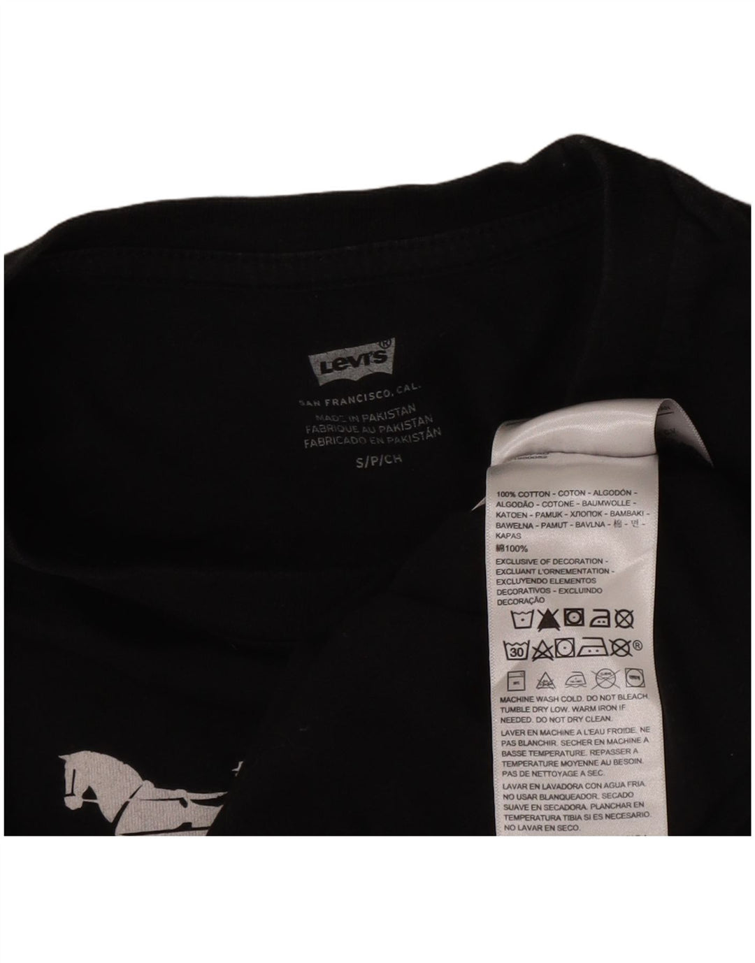 Tricou grafic Levi's pentru bărbați Top mic, negru, bumbac
