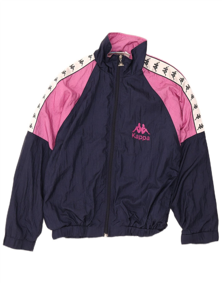Jachetă de top pentru trening KAPPA cu grafică pentru băieți 13-14 ani, albastru bleumarin