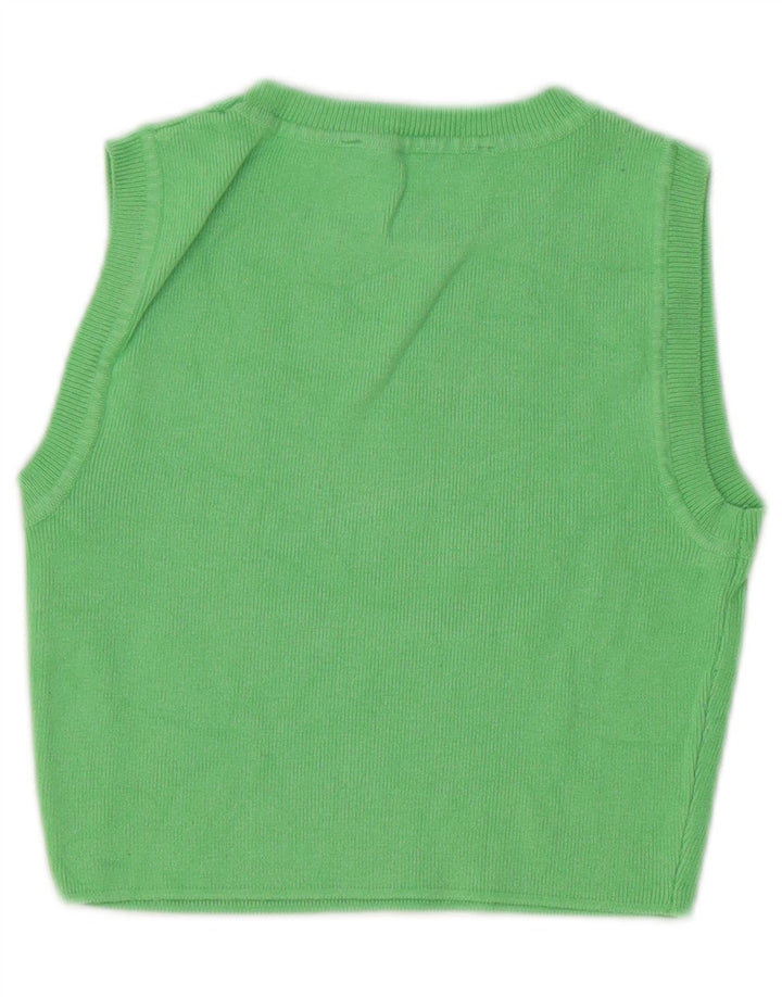 Top cu vestă pentru femei Zara UK 10 Small Green Viscose