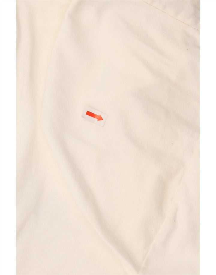 REPLAY Top grafic cu glugă pentru femei cu mânecă lungă UK 14, mare, alb, bumbac