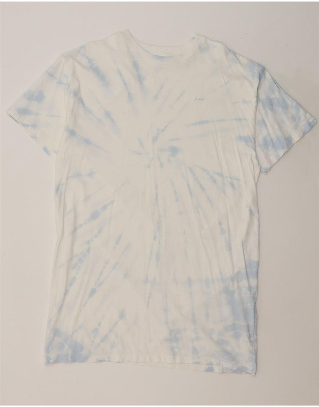 LEVI'S Womens Oversized T-Shirt Dress UK 10 Small White Tie Dye Cotton Vintage Levi's and Second-Hand Levi's from Messina Hembry 