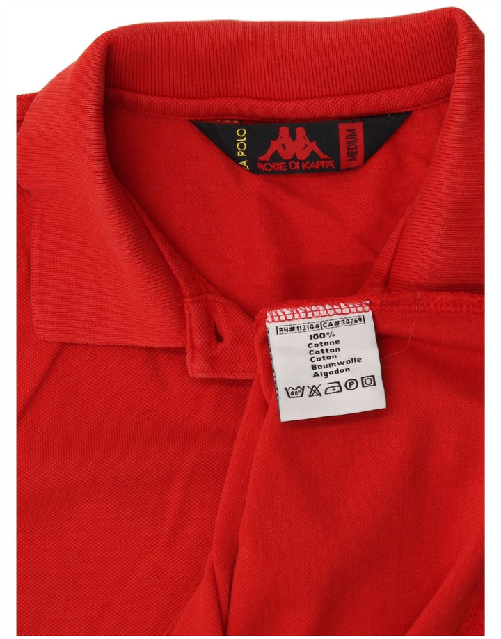 KAPPA Tricou polo fără mâneci pentru femei UK 14 Bumbac roșu mediu
