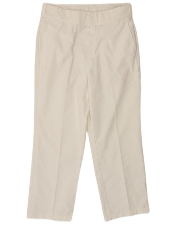 Pantaloni chino drepți pentru bărbați Dickies L34 L28 Poliester alb
