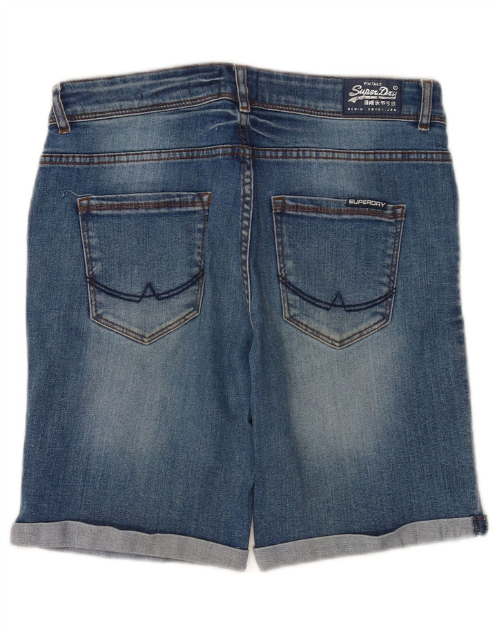 Bermudă Superdry pentru bărbați din denim W30, bumbac albastru mediu
