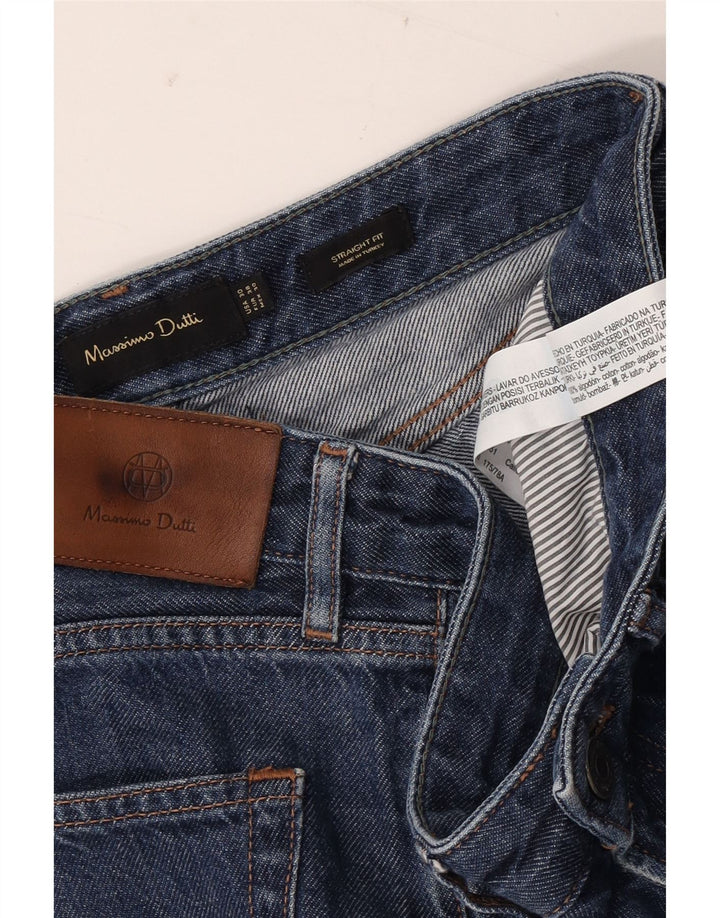 MASSIMO DUTTI Blugi Bărbați Drepți EU 38 Mici L30 L30 Bumbac Albastru