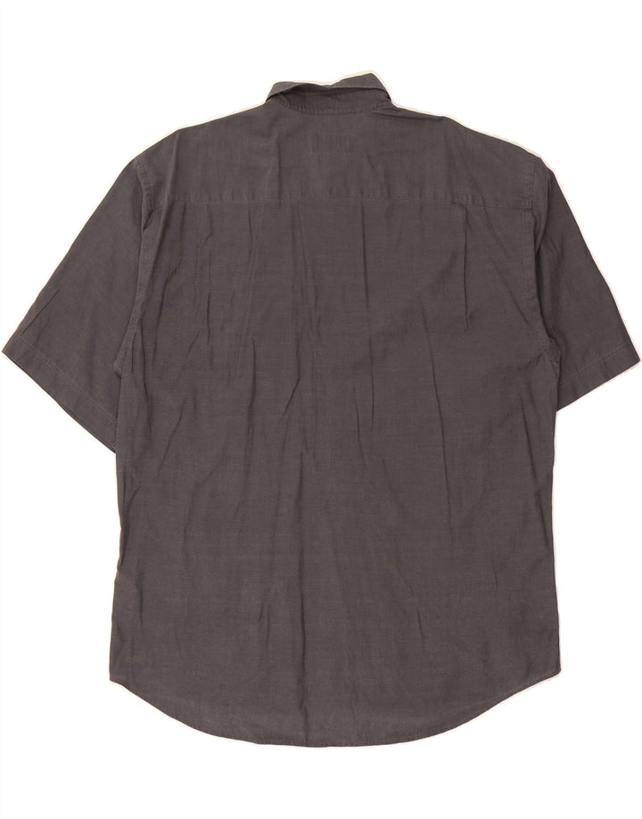 DANIEL HECHTER Mens Short Sleeve Shirt XL Grey Cotton Vintage Daniel Hechter and Second-Hand Daniel Hechter from Messina Hembry 