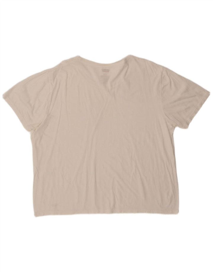 Tricou pentru bărbați LEVI'S Top UK 42/44 Mare Bumbac alb