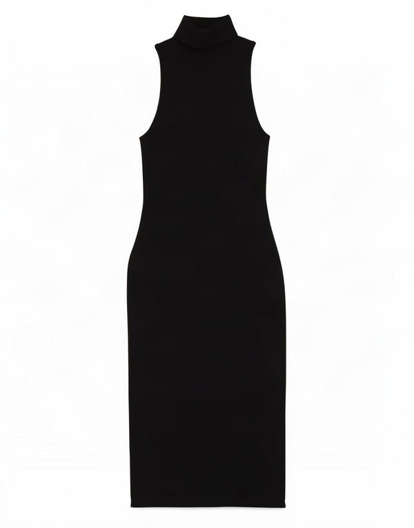 Rochie cu pulover fără mâneci pentru femei Zara UK 12, bumbac mediu negru