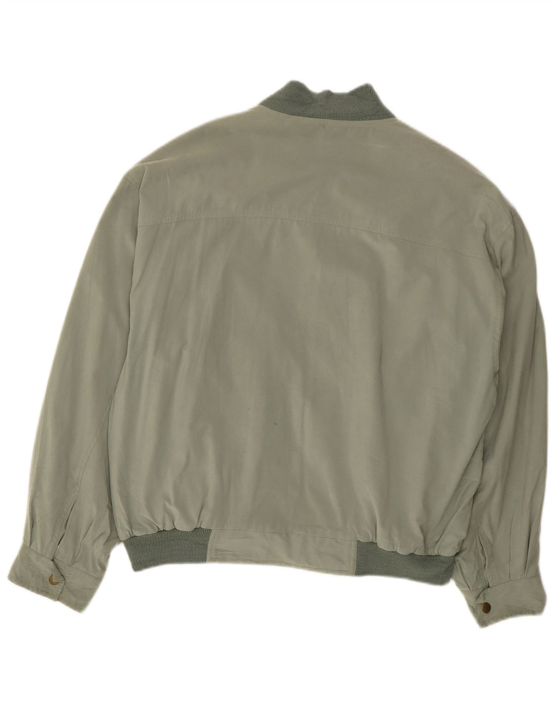 VINTAGE Womens Bomber Jacket UK 26 4XL Green Polyester