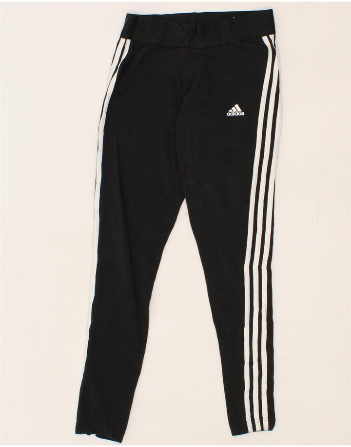 ADIDAS Womens Leggings UK 10 Small  Black Cotton Vintage Adidas and Second-Hand Adidas from Messina Hembry 