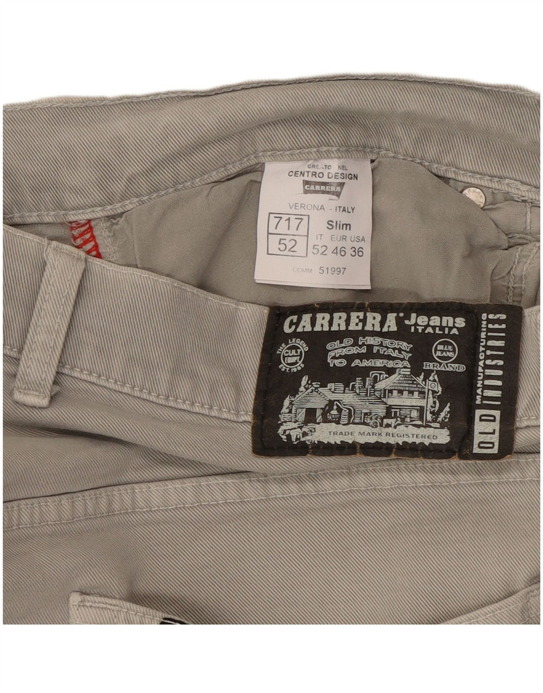 Blugi pentru bărbați Carrera 717 Slim W36 L33 bumbac gri