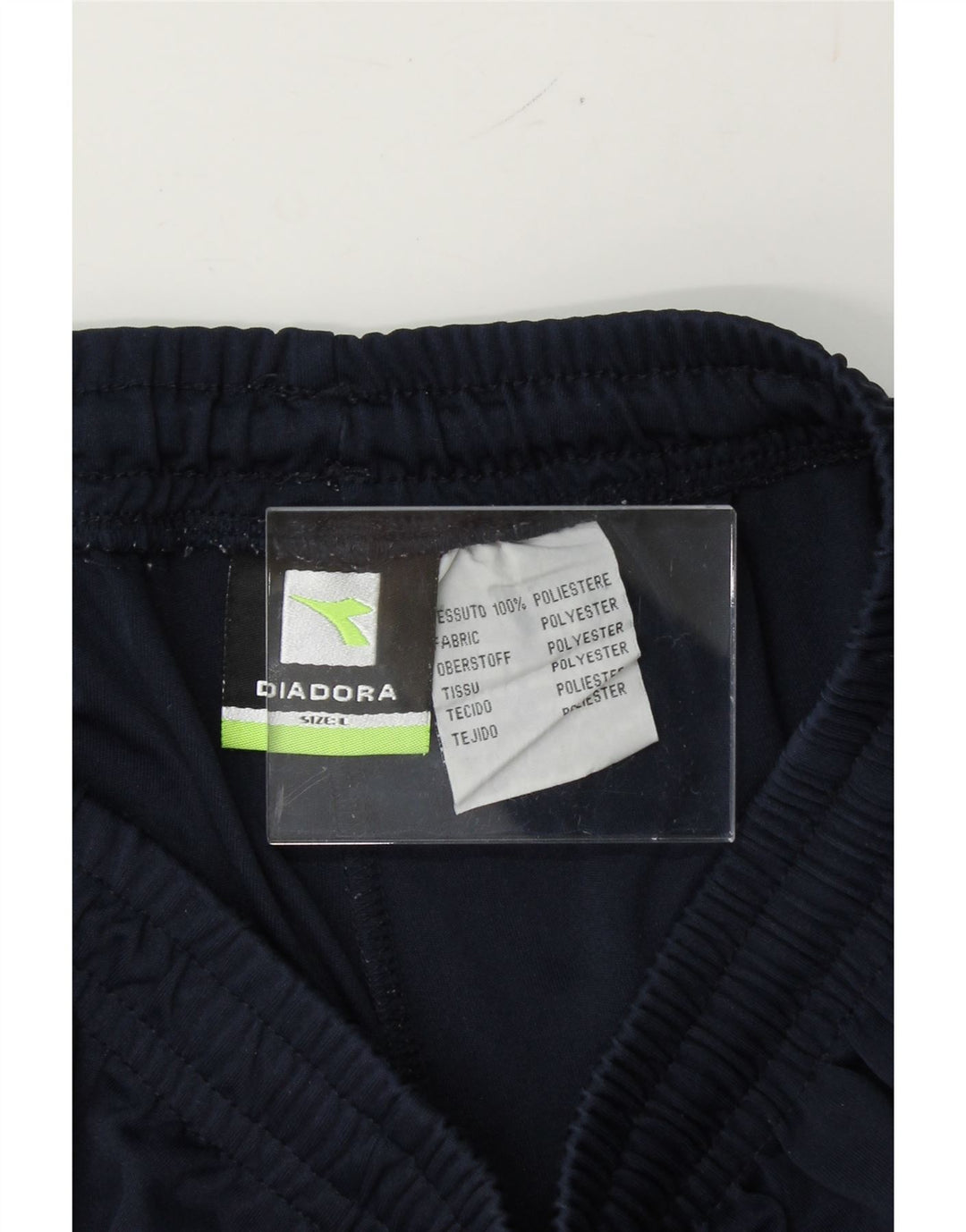 DIADORA Mens Sport Shorts Large  Navy Blue Colourblock Polyester Vintage Diadora and Second-Hand Diadora from Messina Hembry 