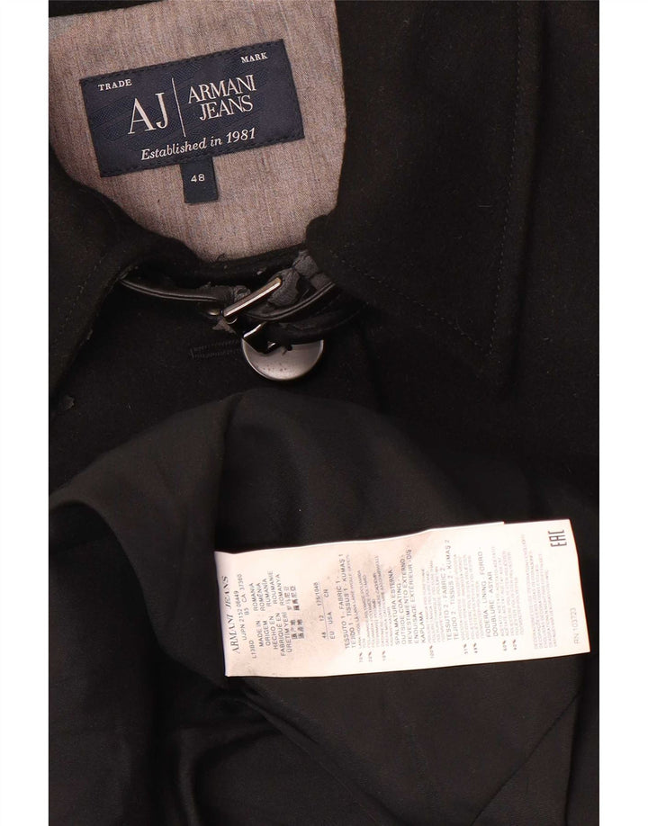 Pardesiu pentru femei Armani Jeans IT 48 XL Lână neagră