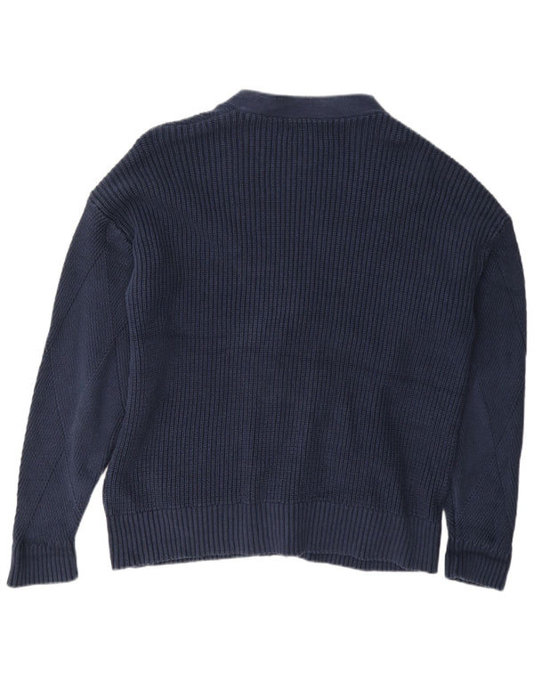 Pulover cardigan pentru femei Marks & Spencer UK 16 mare bumbac bleumarin