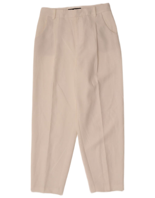 Pantaloni casual conici pentru femei Zara XS W24 L26 Alb