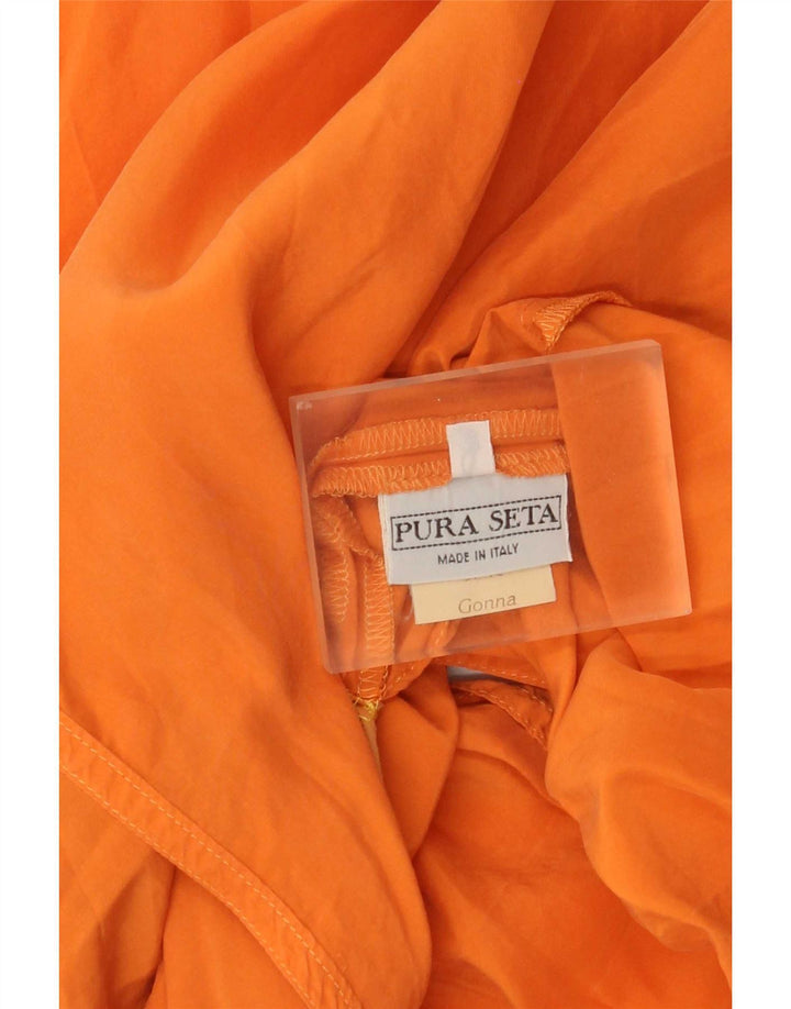 Fusta Wrap pentru femei Vintage Medium W28 Orange Silk