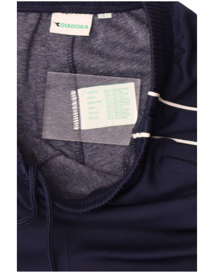 Pantaloni de trening Diadora pentru bărbați Pantaloni de jogging mari poliester bleumarin