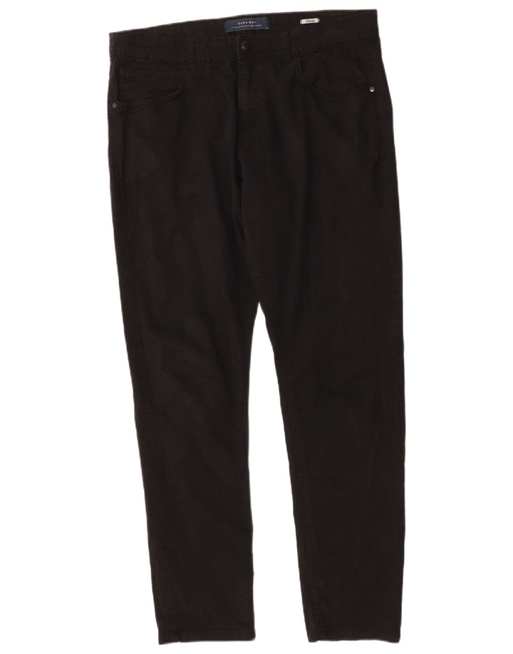 Blugi slim pentru bărbați Zara EU 44 Large W34 L31 Negri