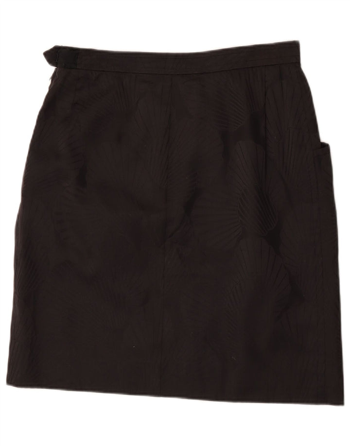 Fusta dreaptă pentru femei Saint Laurent IT 42 Medium W30 Designer floral negru