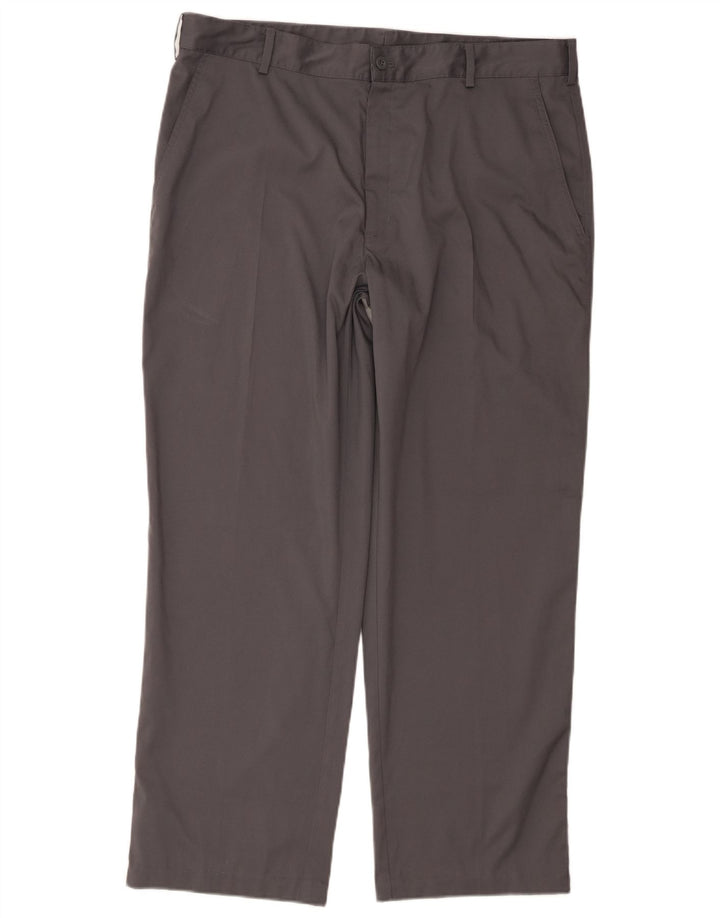 Pantaloni chino drepti Dri Fit Nike pentru bărbați W36 L30 poliester gri