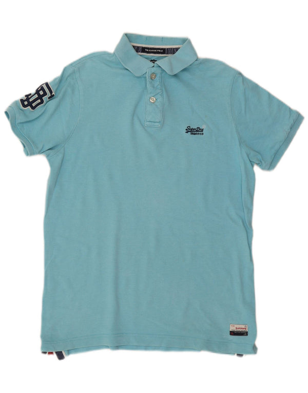 Tricou polo grafic pentru bărbați Superdry XL, bumbac albastru