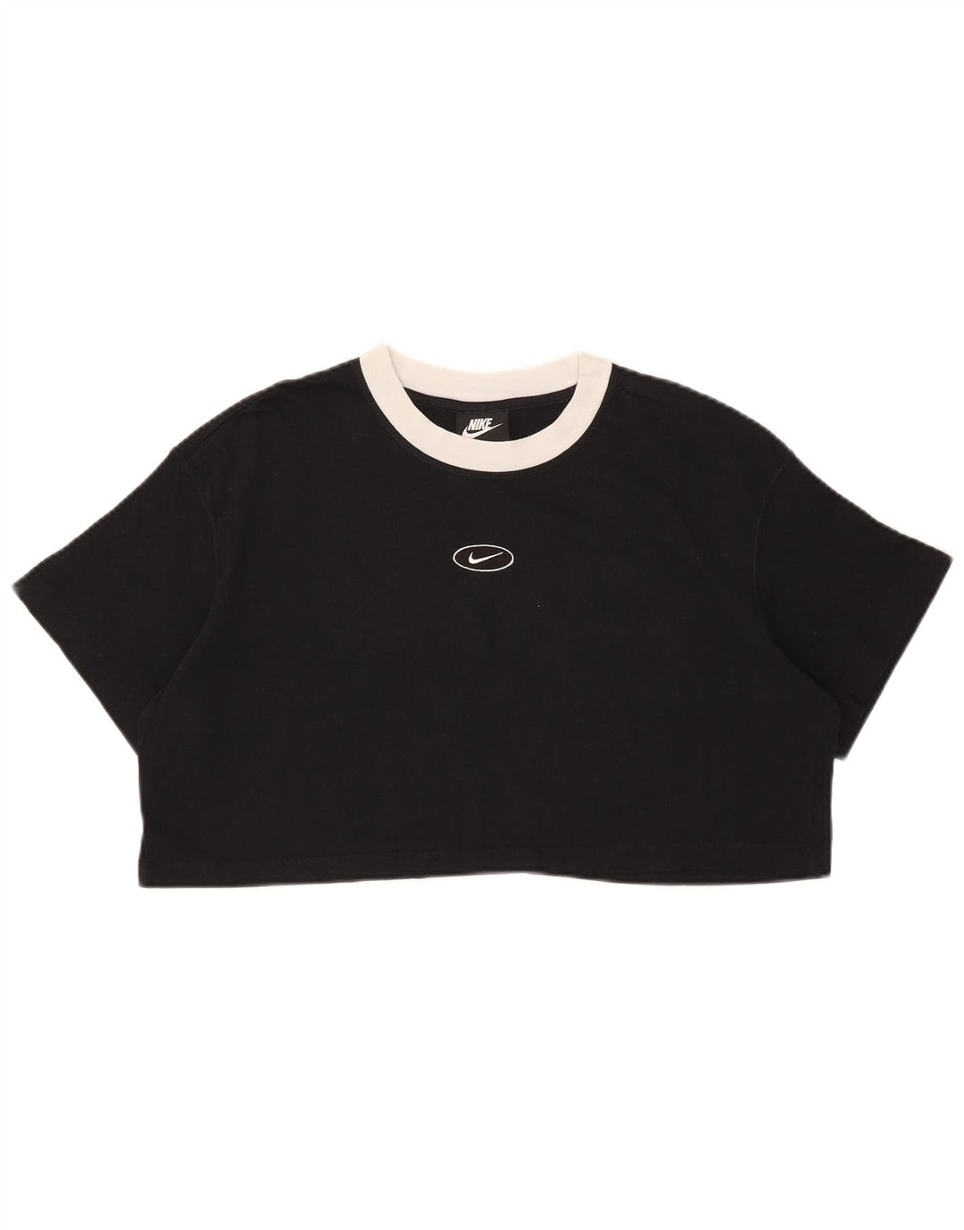 Tricou pentru femei Crop Oversized Top UK 14 Medium Negru