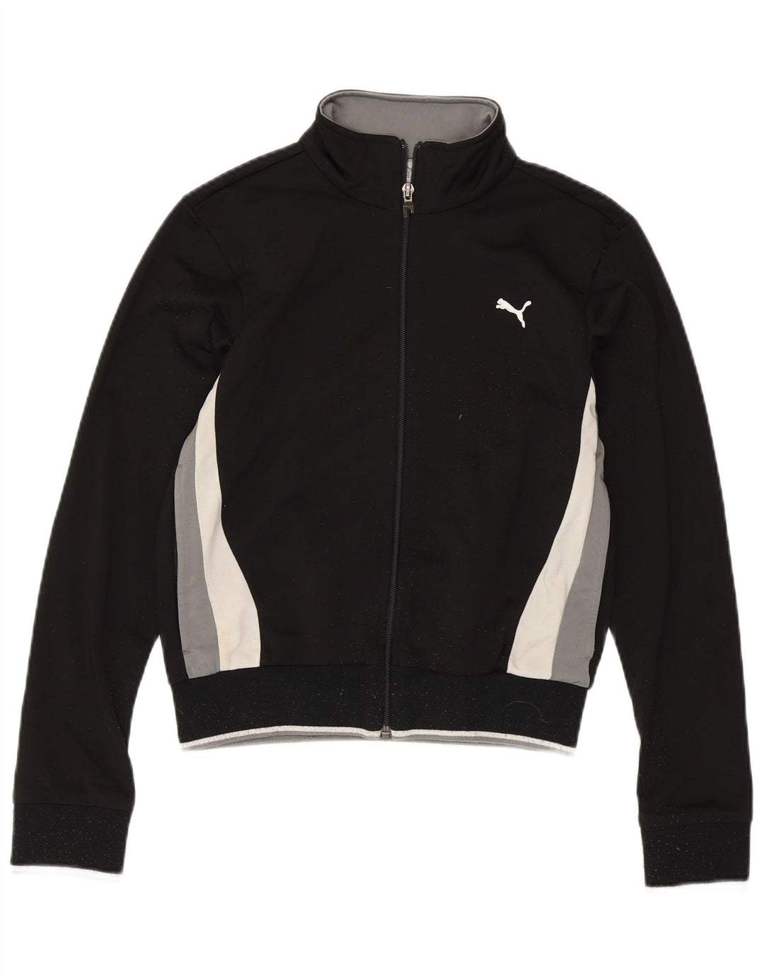 Jachetă de trening PUMA pentru femei UK 8, negru, poliester color bloc