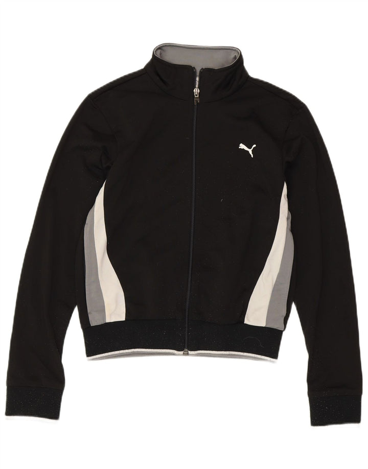Jachetă de trening PUMA pentru femei UK 8, negru, poliester color bloc