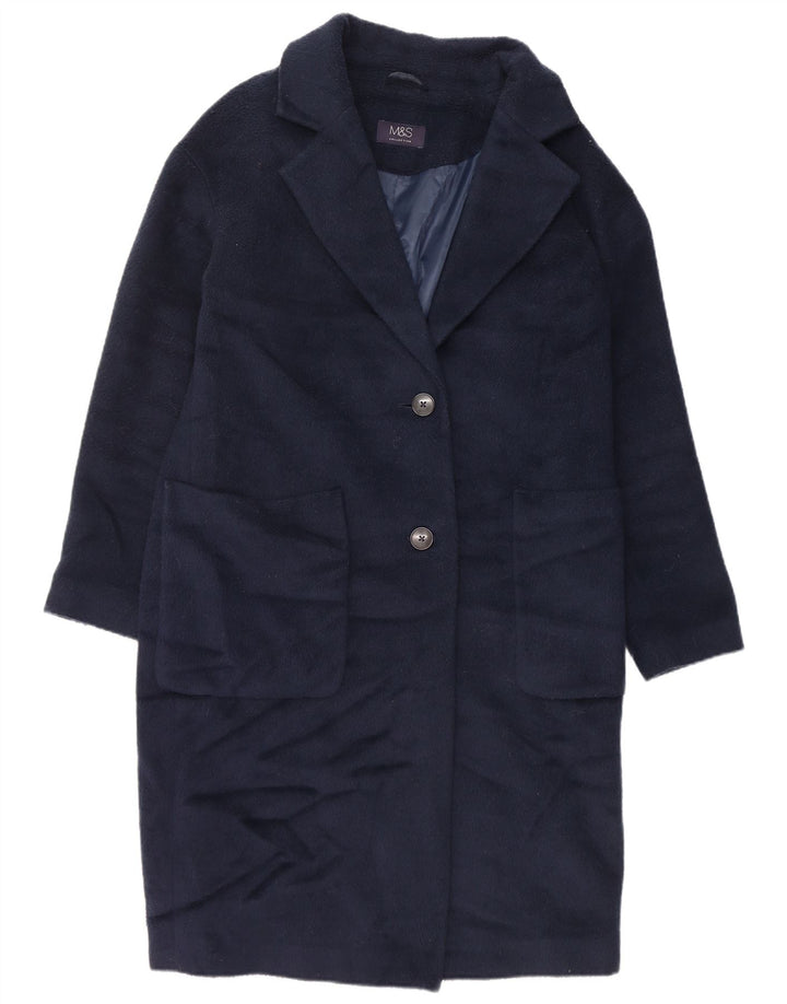 Pardesiu supradimensionat pentru femei Marks & Spencer UK 10 mic, poliester bleumarin