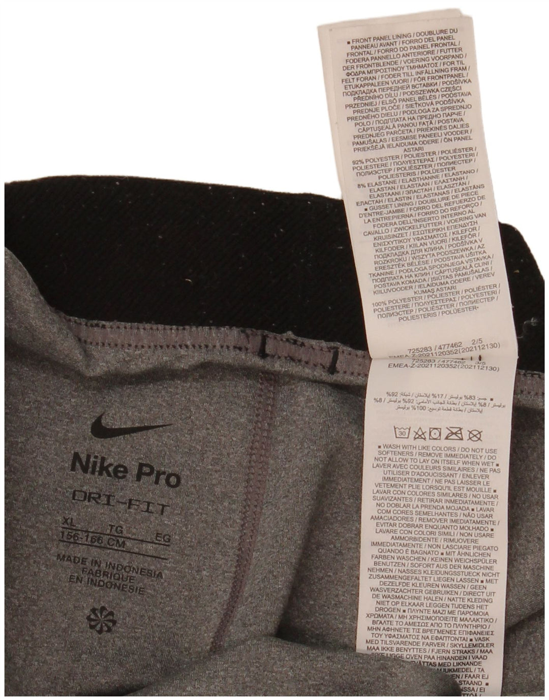 Leggings Nike pentru fete Dri Fit 13-14 ani XL poliester gri