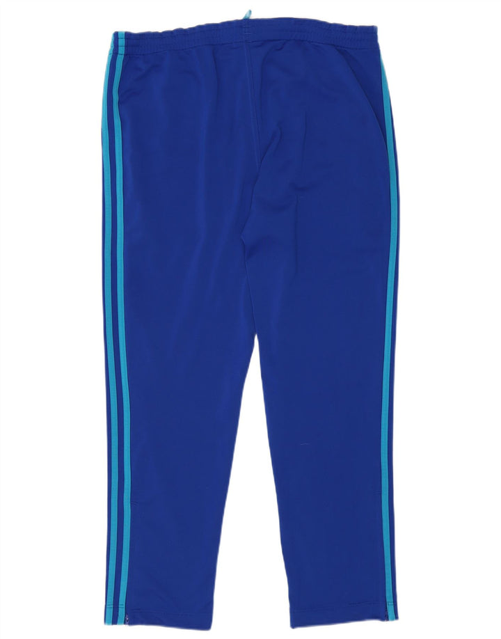 Pantaloni de trening Adidas pentru bărbați, poliester albastru mediu
