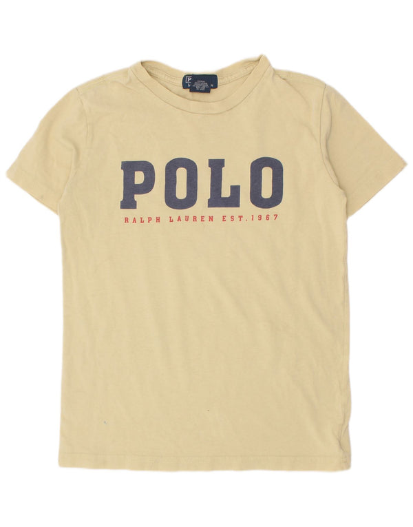 Polo Ralph Lauren Boys Graphic T-Shirt Top 6-7 Years Yellow Cotton