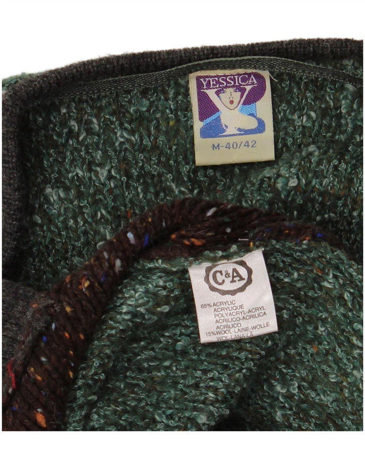 Yessica Pulover cardigan cu paragate supradimensionat pentru femei EU 40/42 verde mediu