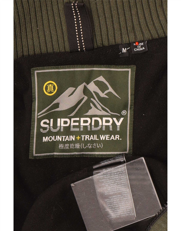 Jachetă de vânt cu glugă Superdry pentru femei UK 14 Poliester kaki mediu