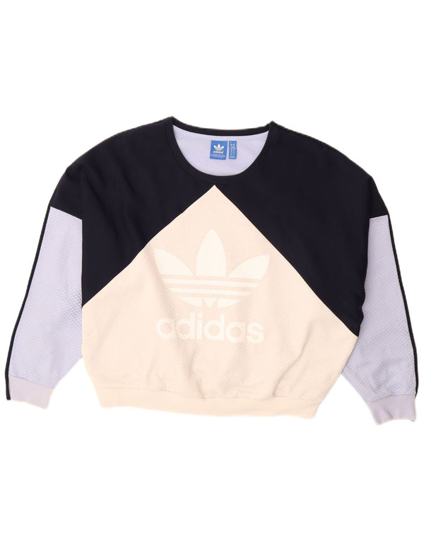 Pulover supradimensionat pentru femei ADIDAS UK 14 mare multicolor