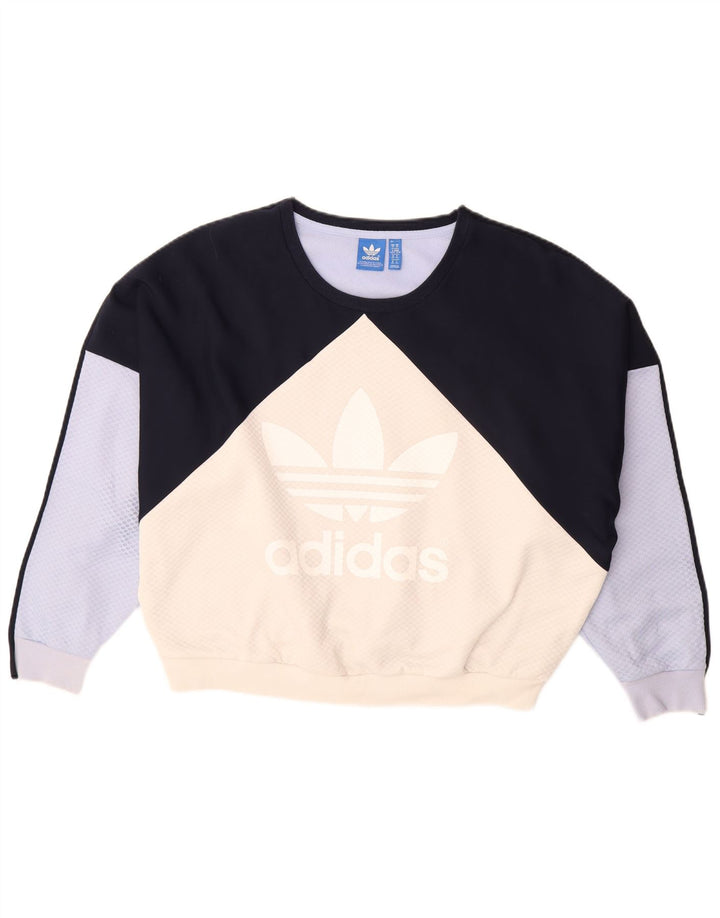 Pulover supradimensionat pentru femei ADIDAS UK 14 mare multicolor