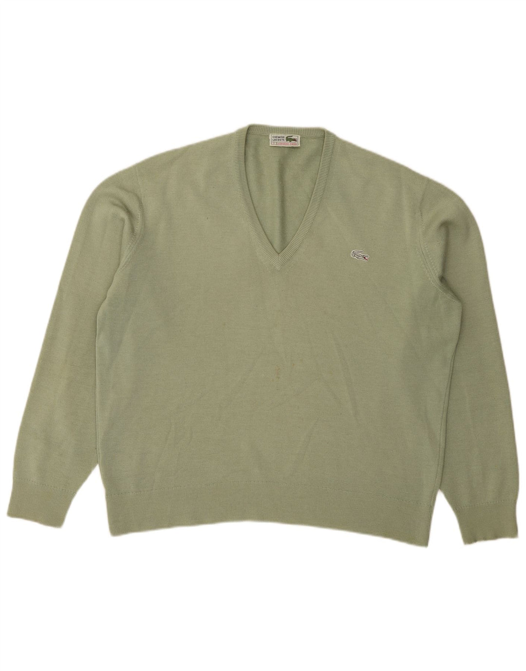 Pulover cu decolteu în V Lacoste pentru bărbați Mărimea 7 2XL Verde