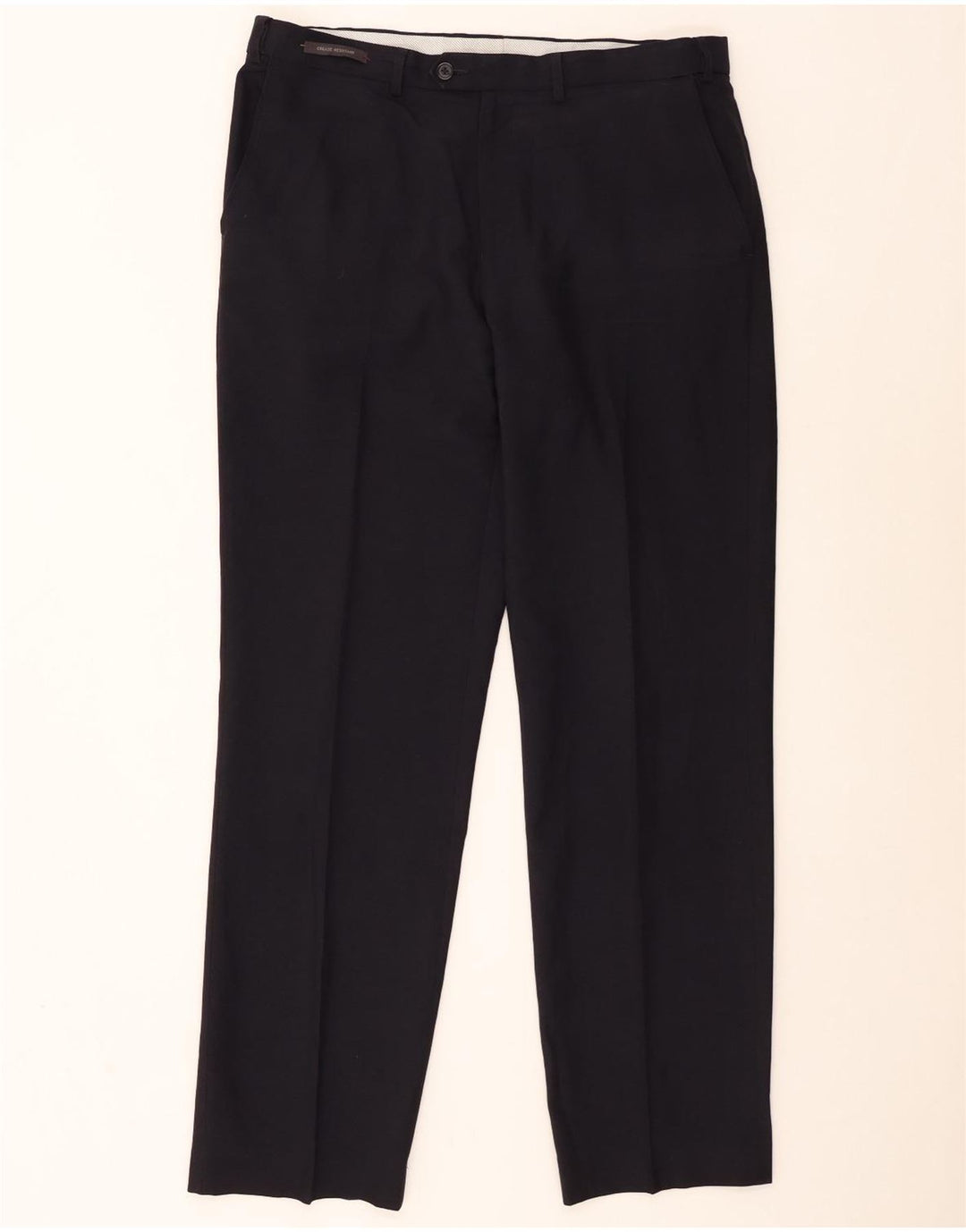Pantaloni de costum obișnuiți pentru bărbați Marks & Spencer L36 L33 Poliester bleumarin