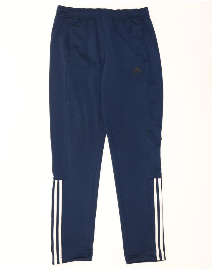 Pantaloni de trening Adidas pentru bărbați, poliester mediu bleumarin