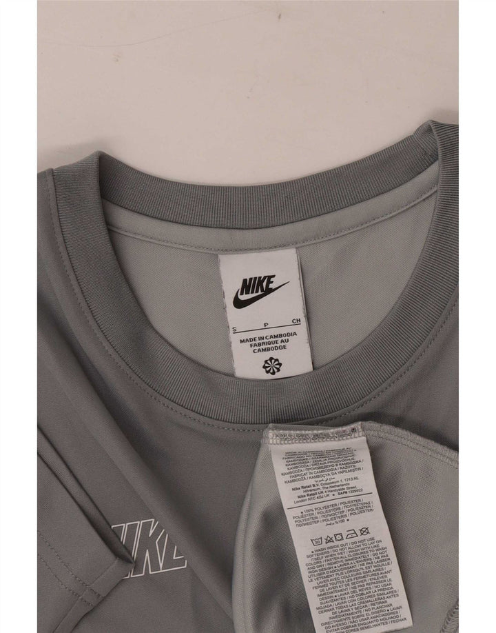 Tricou grafic Nike pentru bărbați Top mic, gri, poliester color bloc