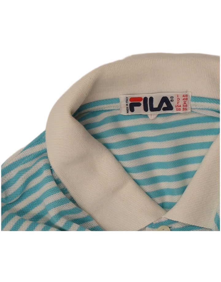 Tricou polo Fila pentru bărbați IT 48 Medium Turcoaz Pinstripe