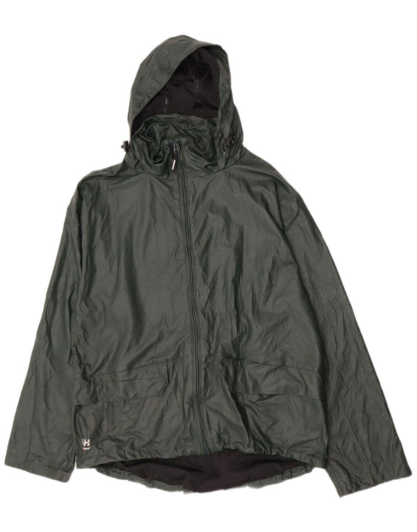 Jachetă de ploaie cu glugă pentru bărbați Helly Hansen UK 42 XL Poliuretan verde