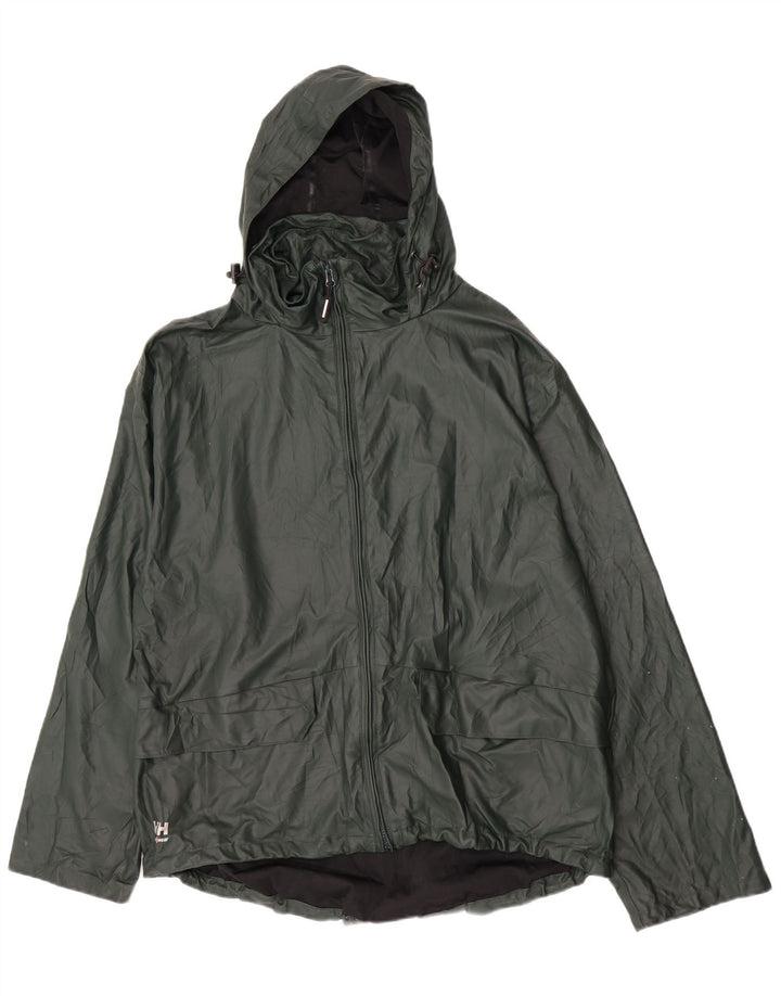 Jachetă de ploaie cu glugă pentru bărbați Helly Hansen UK 42 XL Poliuretan verde