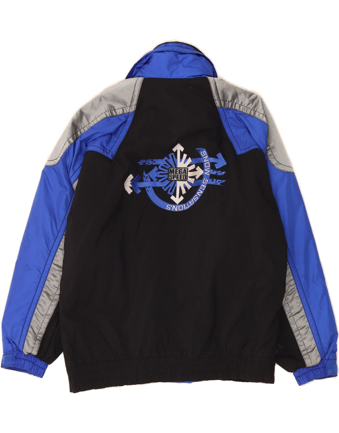 VINTAGE Mens Oversized Ski Jacket UK 38 Medium Blue Colourblock Polyamide Vintage Vintage and Second-Hand Vintage from Messina Hembry 