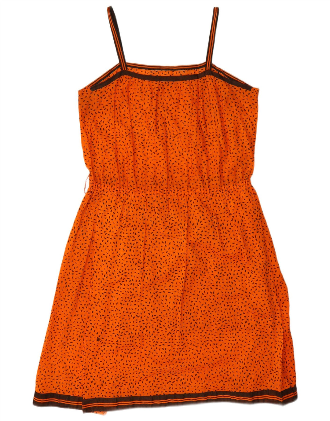 Rochie de soare vintage pentru femei UK 14 Medium Orange Spotted