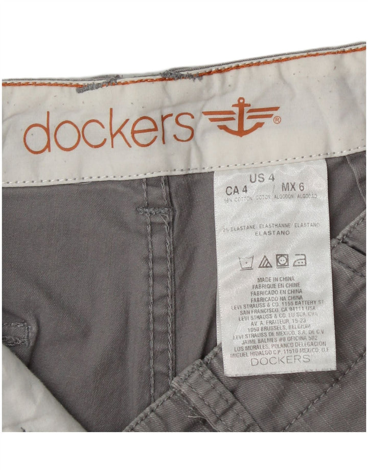 Pantaloni scurti chino DOCKERS pentru femei US 4 Small W28 bumbac gri