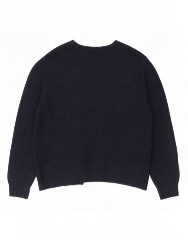 Pulover cardigan deschis supradimensionat pentru femei Fat Face UK 12 Medium Bleumarin