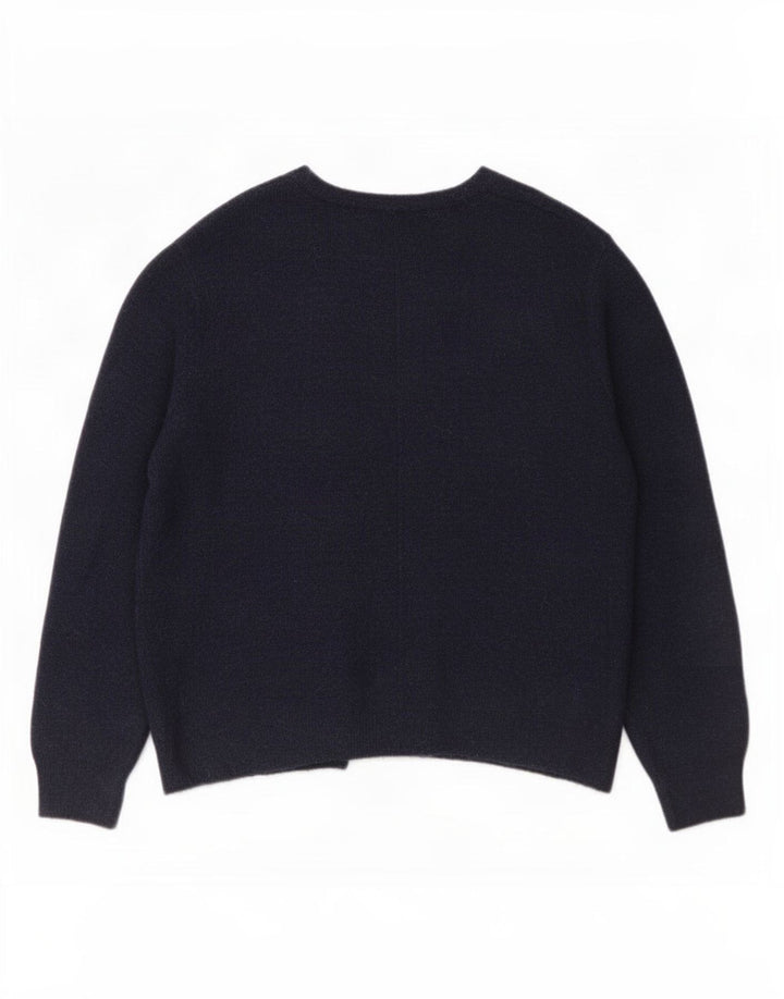 Pulover cardigan deschis supradimensionat pentru femei Fat Face UK 12 Medium Bleumarin