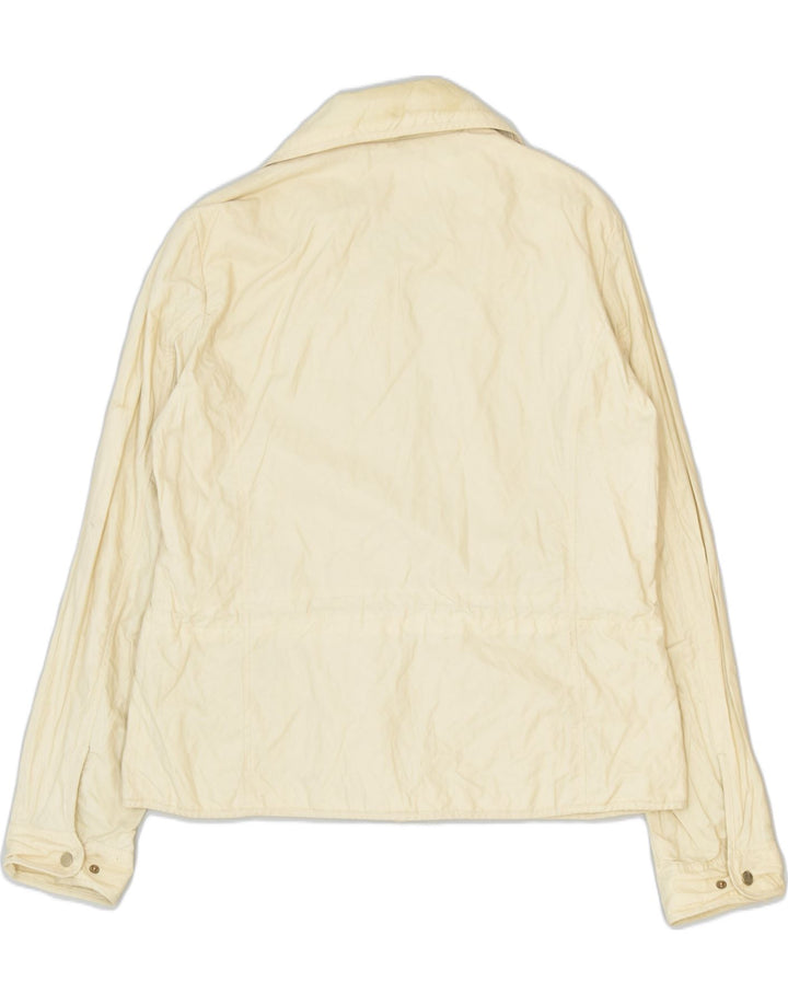 MASSIMO DUTTI Womens Windbreaker Jacket UK 18 XL Beige Cotton | Vintage | Thrift | Second-Hand | Used Clothing | Messina Hembry 