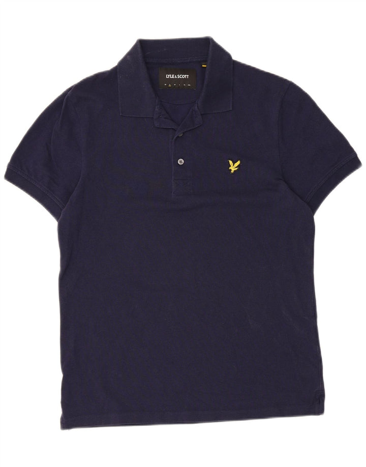 Tricou polo pentru bărbați Lyle & Scott, bumbac bleumarin mic